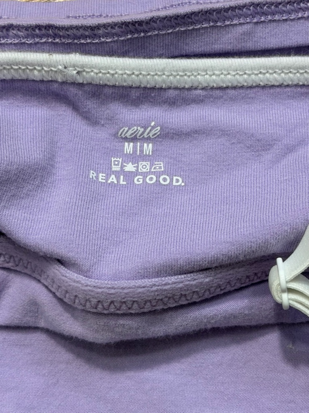 aerie Lavender Bralette with White Trim size Medium - Picture 3 of 3